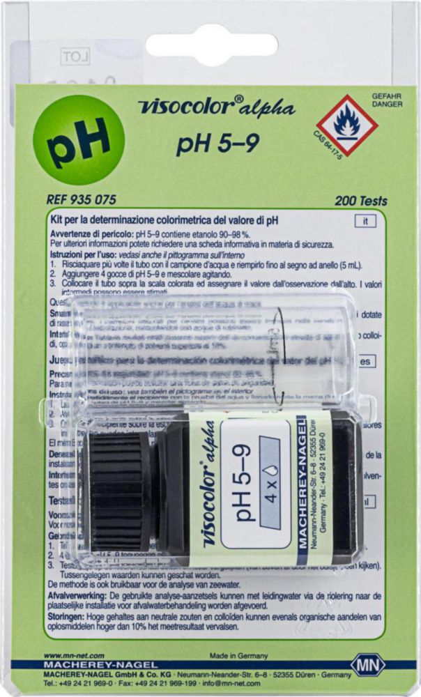 Testovacie súpravy, <i><sup>VISOCOLOR®alpha</sup> na </i>analýzu vody