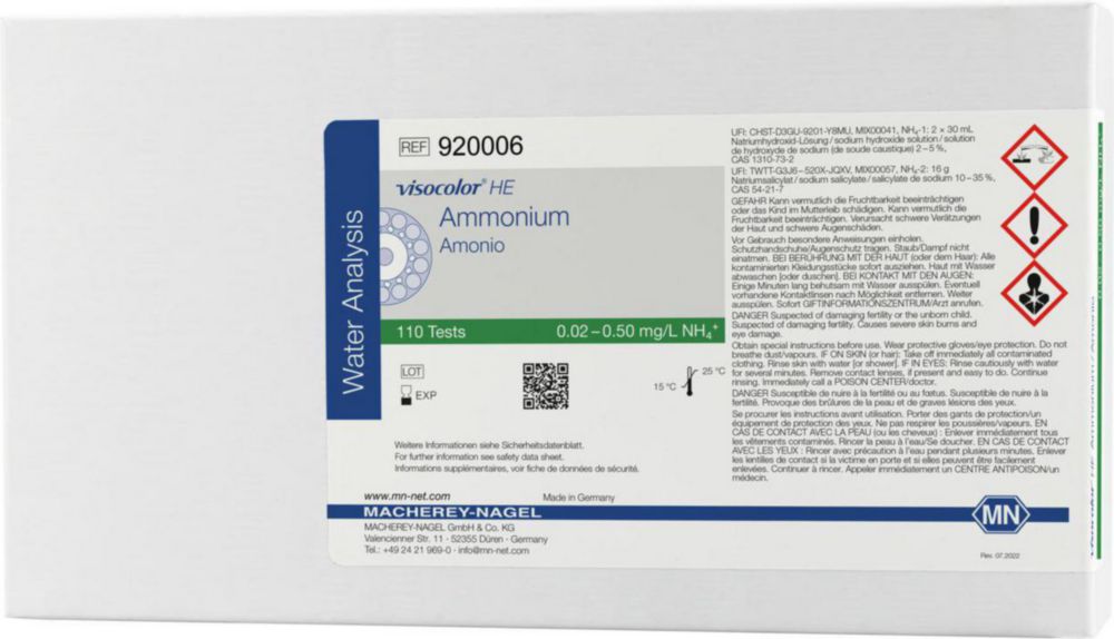 Testovacie súpravy <i><sup>VISOCOLOR®HE</sup> na </i>analýzu vody