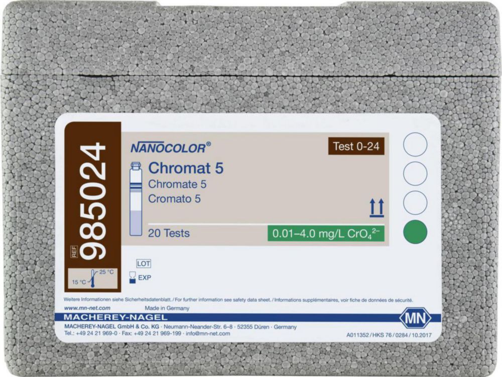 Testy skúmaviek <sup>NANOCOLOR® </sup>Chrome