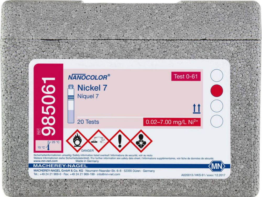 Testy rúrok <sup>NANOCOLOR® </sup>Nickel