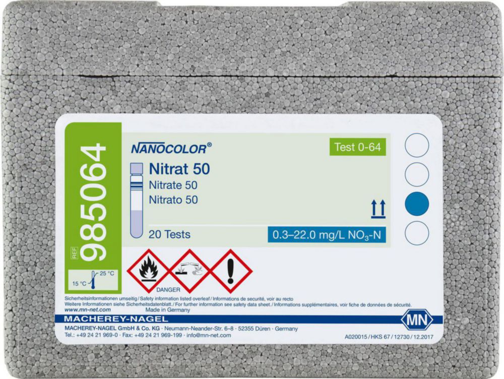 Skúmavkové testy <sup>NANOCOLOR® </sup>Nitrát / dusitan