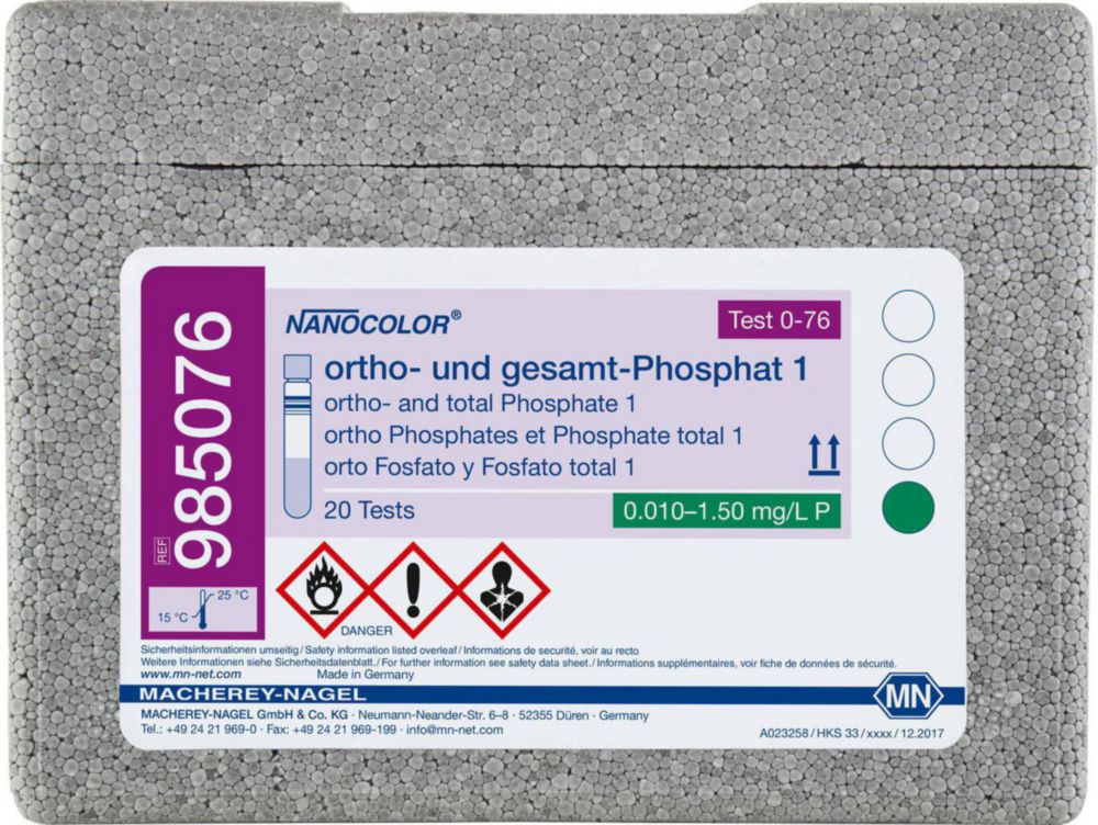 Skúmavky <sup>NANOCOLOR® </sup>na orto- a celkový fosfát