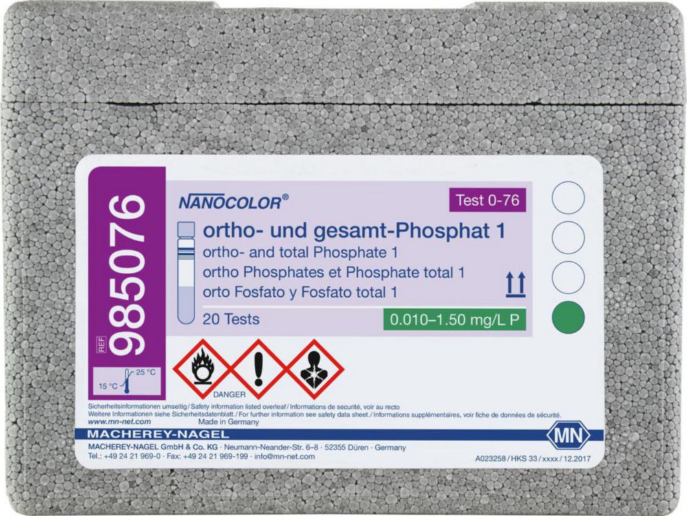 Skúmavky <sup>NANOCOLOR® </sup>na orto- a celkový fosfát