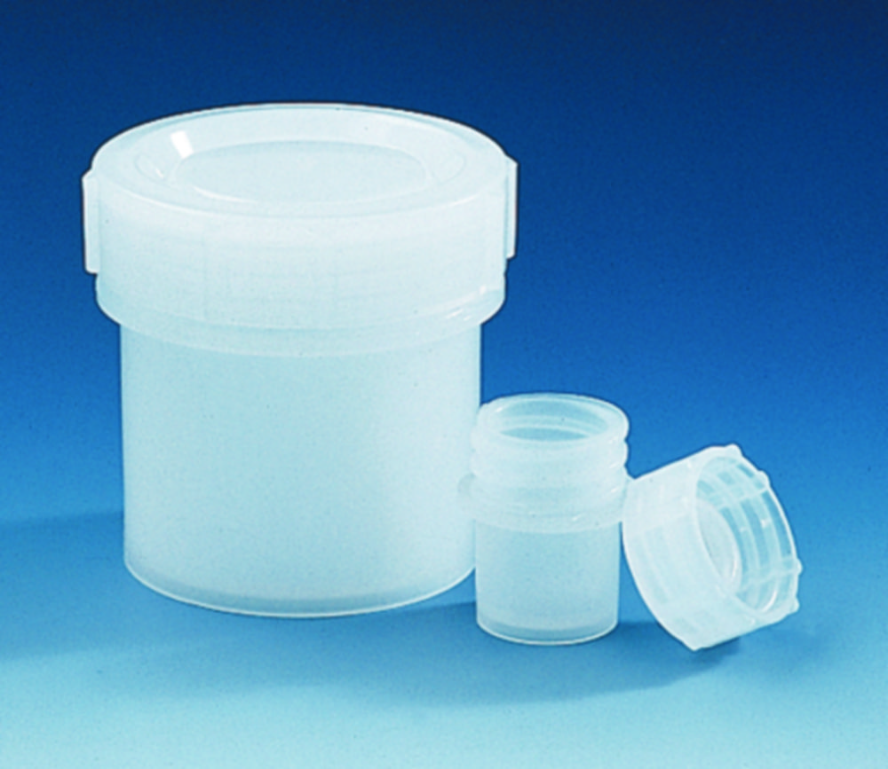 Poháre so skrutkovacím uzáverom, HDPE