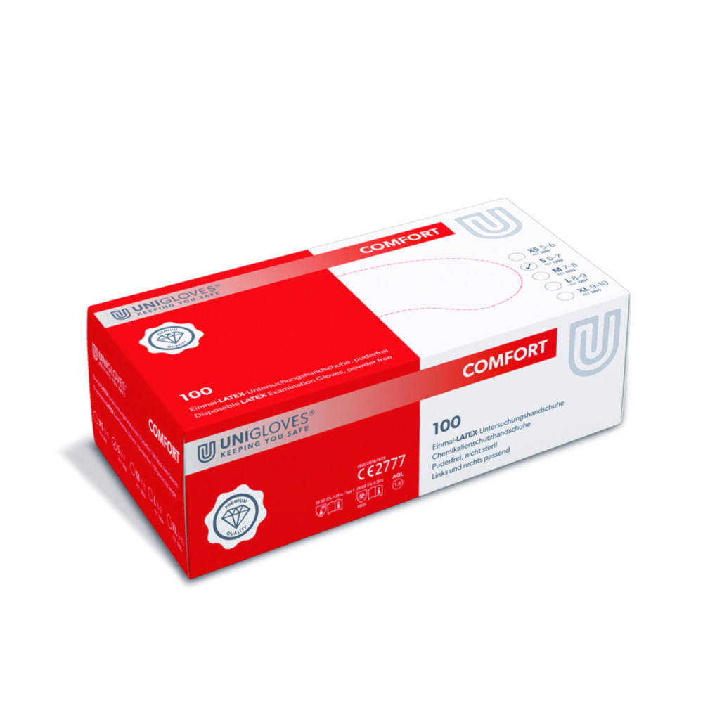 Jednorazové rukavice Comfort, latexové, bez púdru
