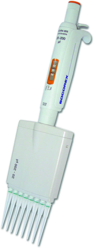Viackanálové mikrolitrové pipety <sup>Acura®</sup> <i>manual</i> 855, variabilné