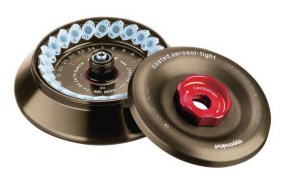 Rotory s pevným uhlom pre mikrocentrifúgy 5425/5425 R, vrátane veka rotora