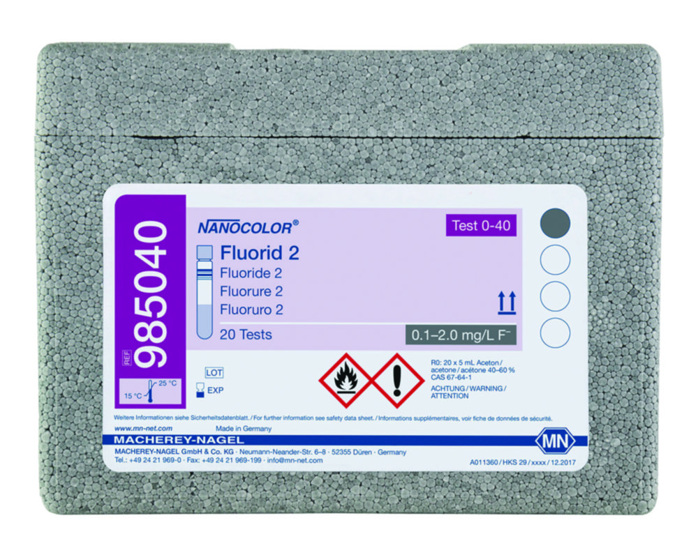Testy na skúmavkách <sup>NANOCOLOR® </sup>Fluoride