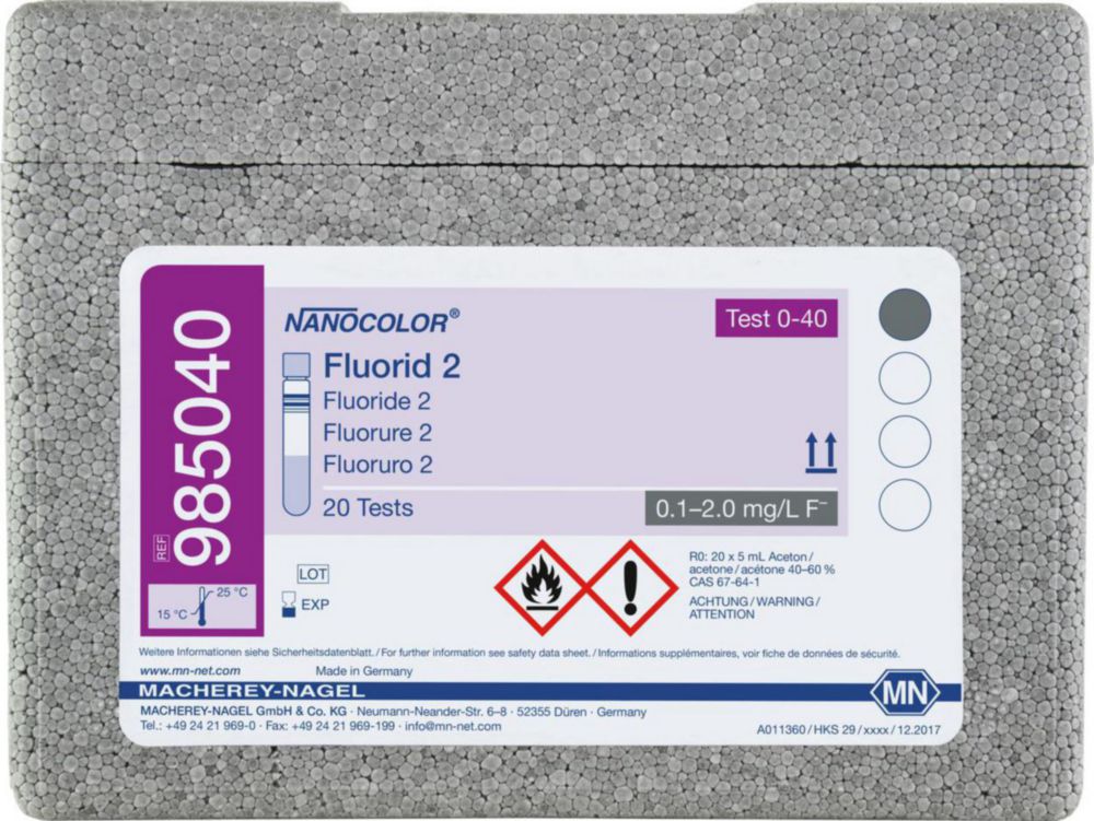 Testy na skúmavkách <sup>NANOCOLOR® </sup>Fluoride