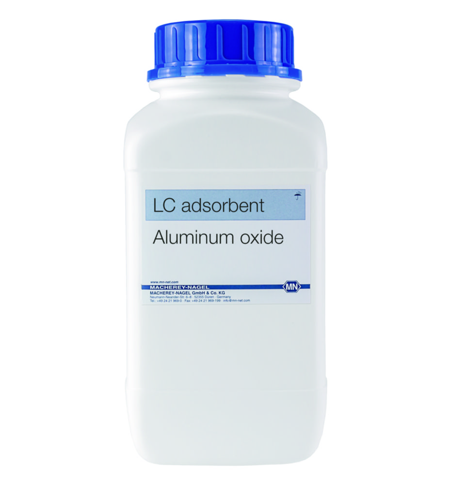 Adsorbenty z oxidu hlinitého pre nízkotlakovú stĺpcovú chromatografiu