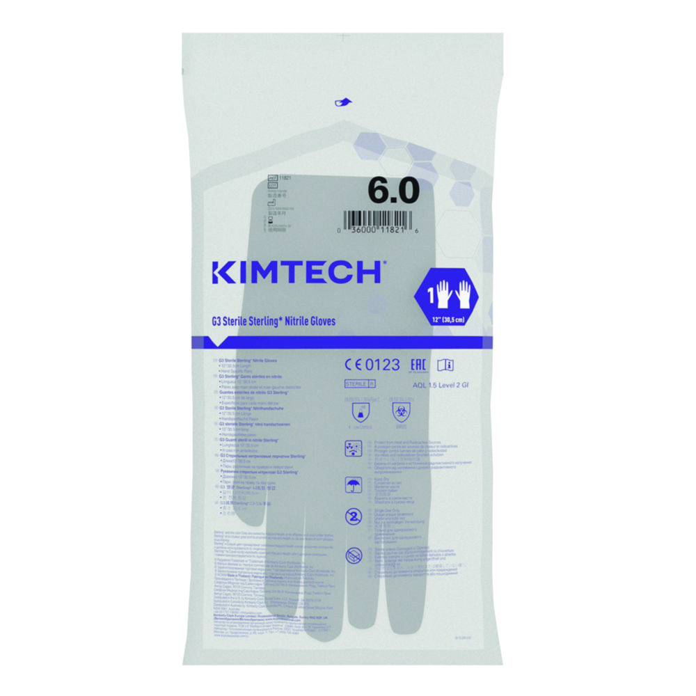 Čisté rukavice, Kimtech™ G3 Sterile Sterling™, nitril, sterilné