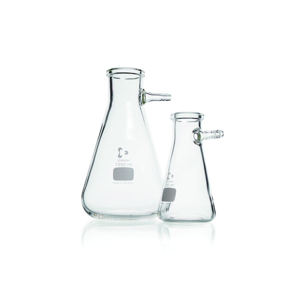 Filtračná banka <sup>DURAN®</sup> s prípojkou na sklenenú hadicu, tvar Erlenmeyer