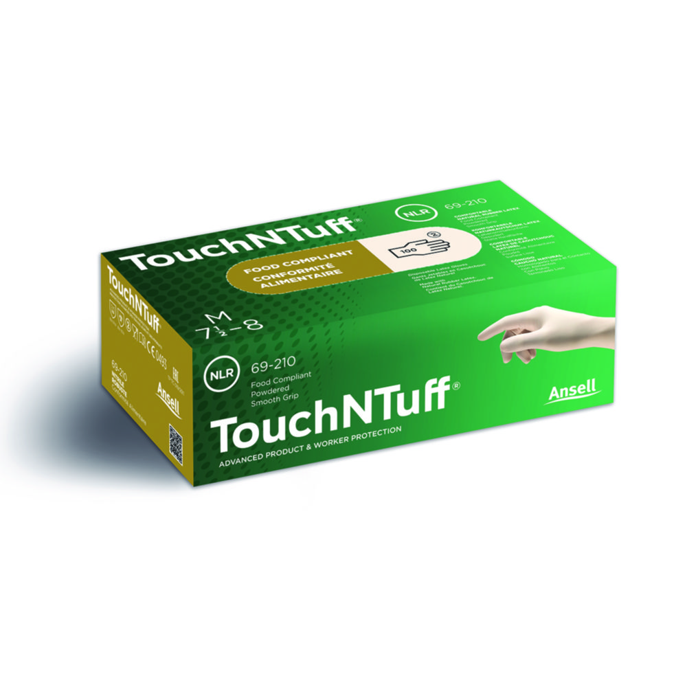 Jednorazové rukavice <sup>TouchNTuff®</sup>, prírodný latex