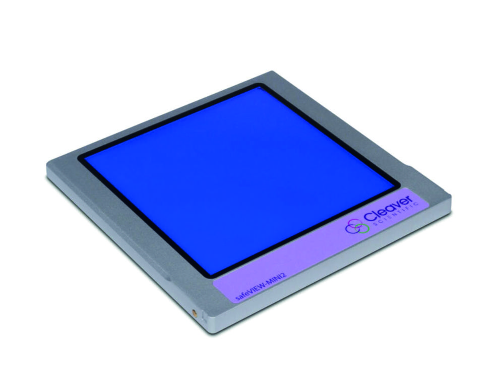 Modré svetlo LED transiluminátora safeVIEW Mini-2
