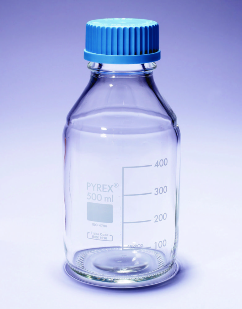 Laboratórne fľaše, Media-lab, <sup>PYREX®</sup>, so skrutkovacím uzáverom