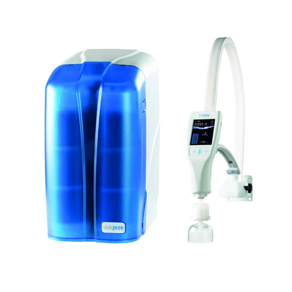 Ultračistý vodný systém OmniaPure <i><sup>xstouch</sup></i>, verzia pod stôl s nástenným dávkovačom <i><sup>OptiFilltouch</sup></i> 