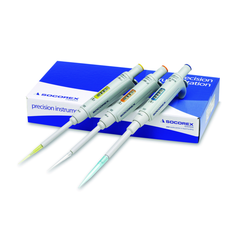 Jednokanálové mikrolitrové pipety <sup>Acura®</sup> <i>manual</i> 825 Triopack™, variabilné