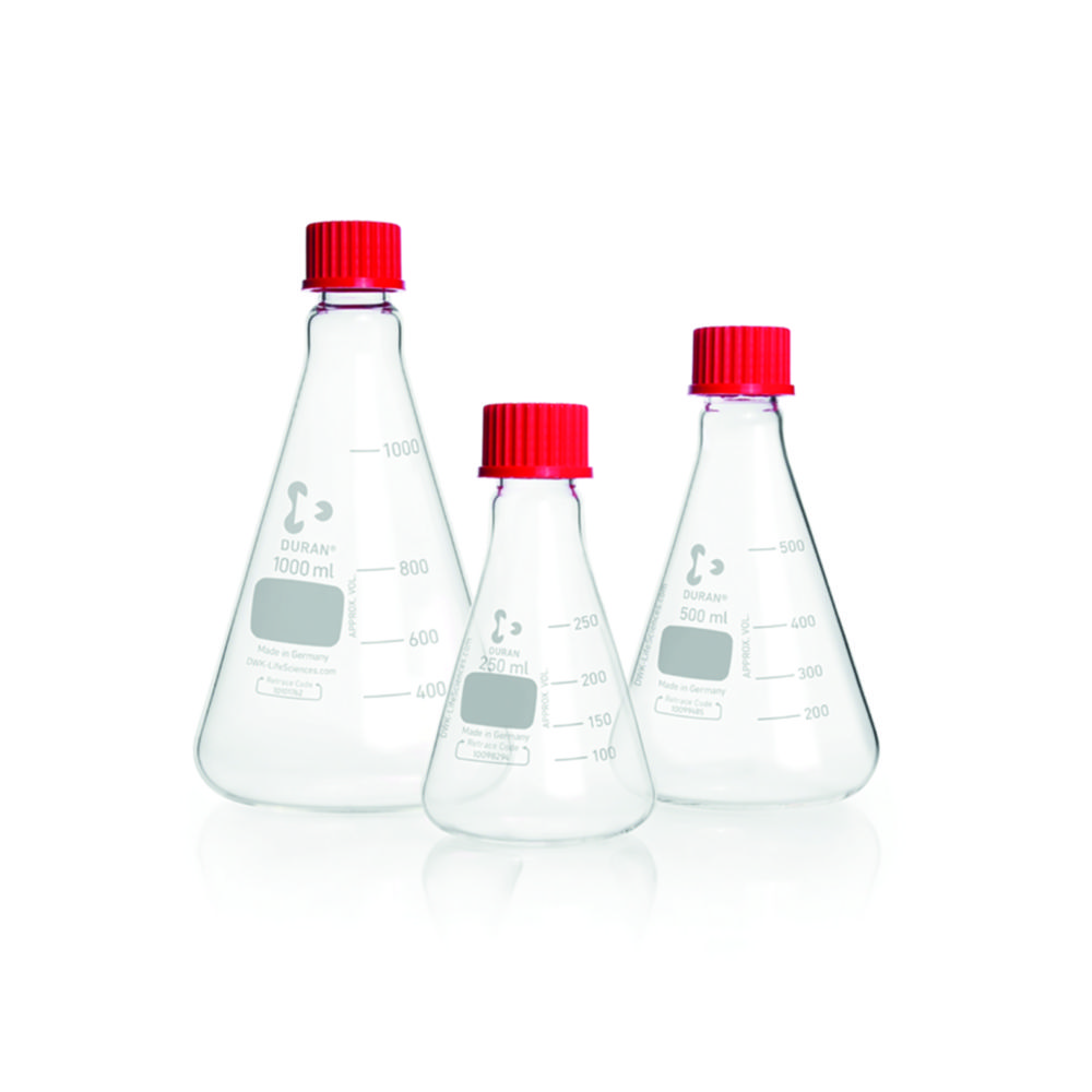 Erlenmeyerove banky, <sup>DURAN®</sup>, so skrutkovacím hrdlom