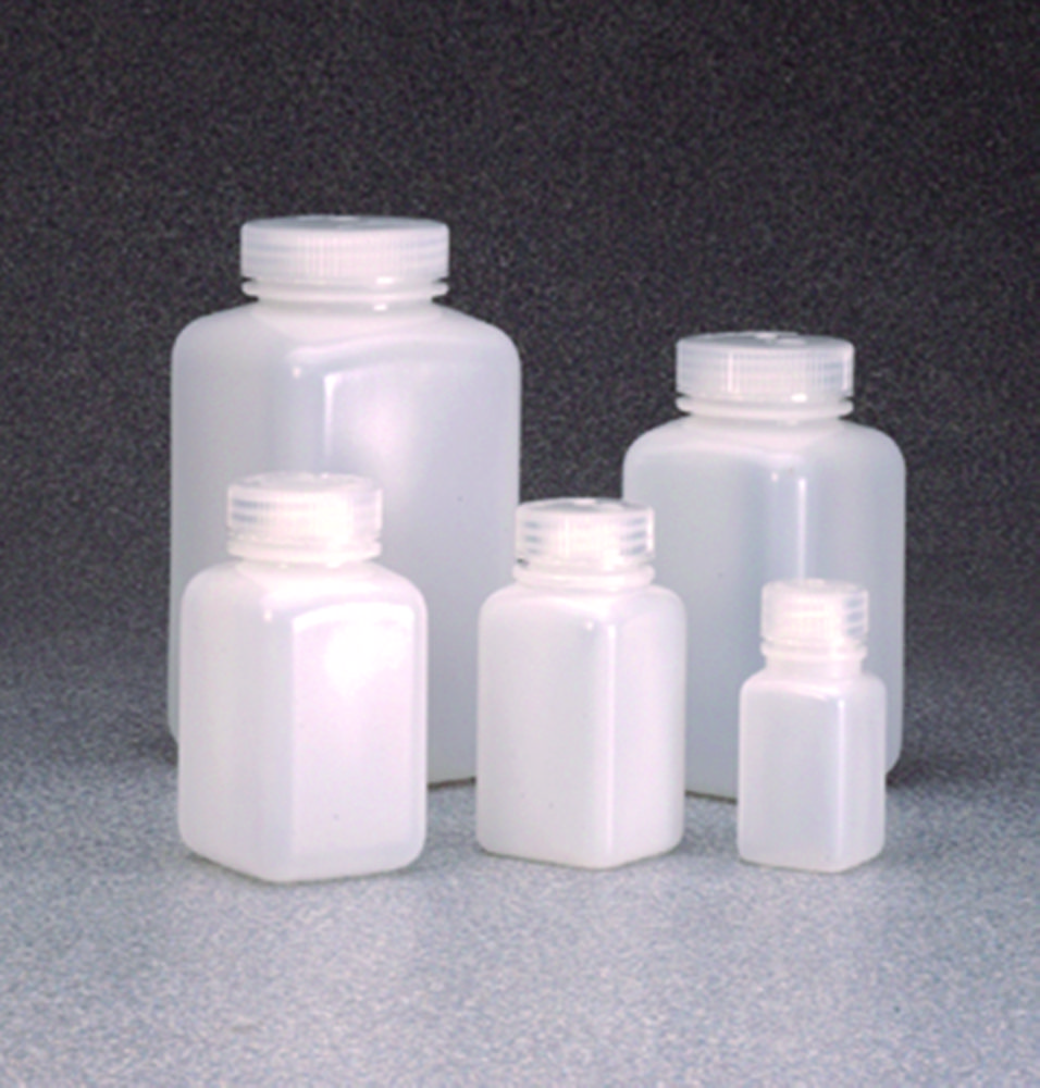 Štvorhranné fľaše so širokým hrdlom Nalgene™, HDPE