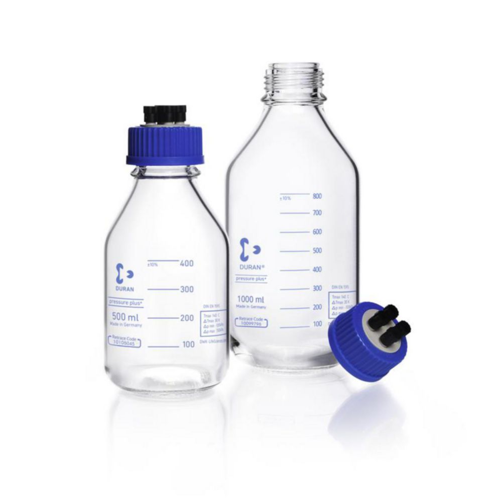 Fľaše na HPLC, kompletný systém <sup>DURAN®</sup> 4-portový skrutkovací uzáver