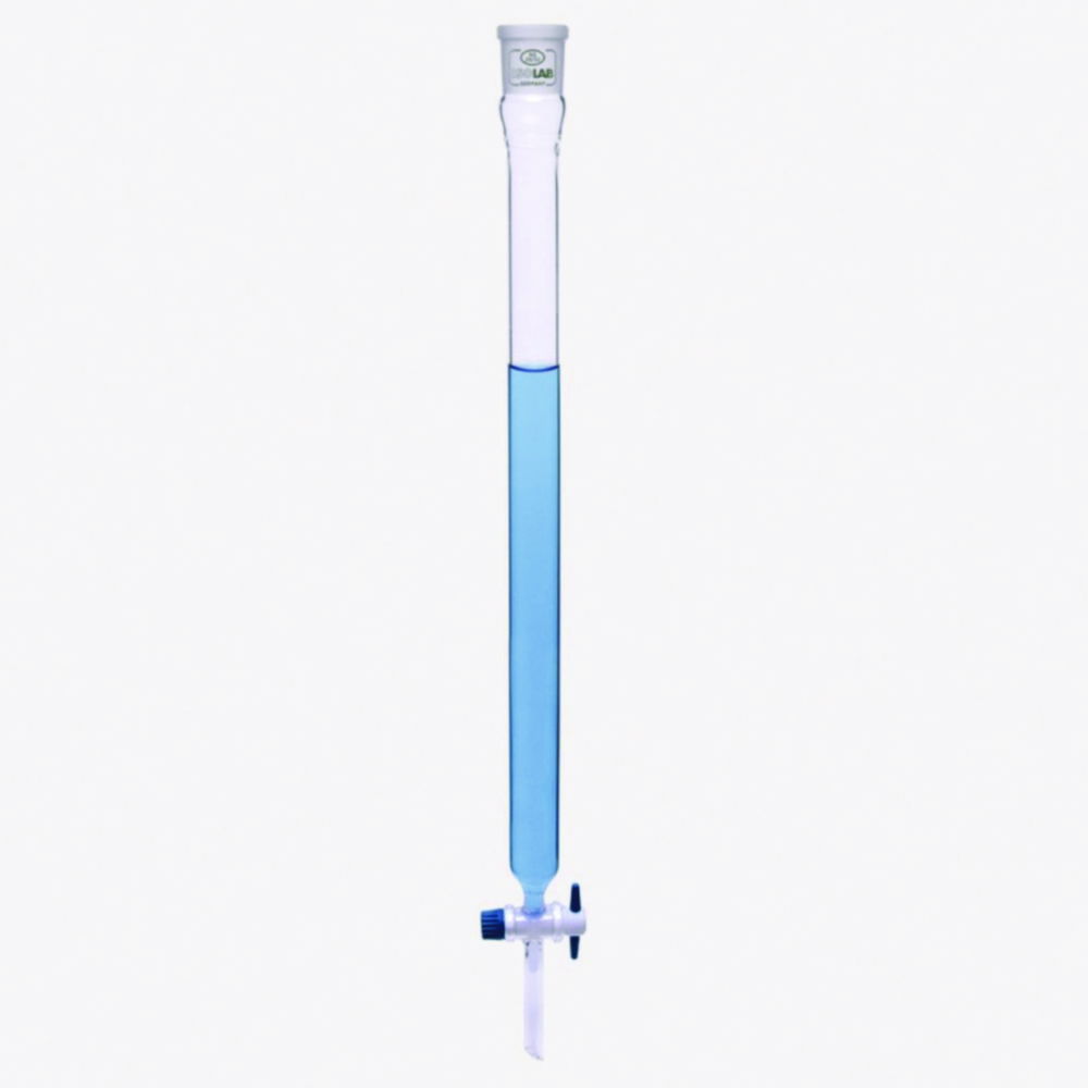 Chromatografické kolóny, borosilikátové sklo, s fritou