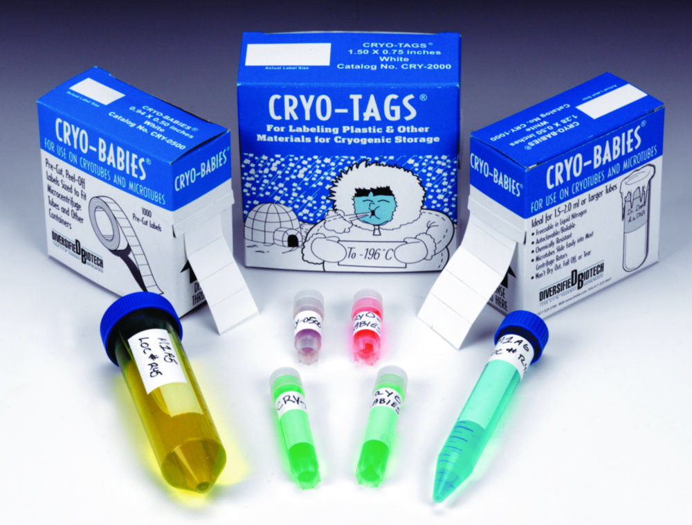 Etikety na hlboké zmrazenie <sup>Cryo-Babies®/Cryo-Tags®</sup>