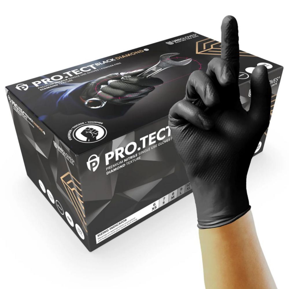 Nitrilové rukavice PRO.TECT BLACK Diamond HD