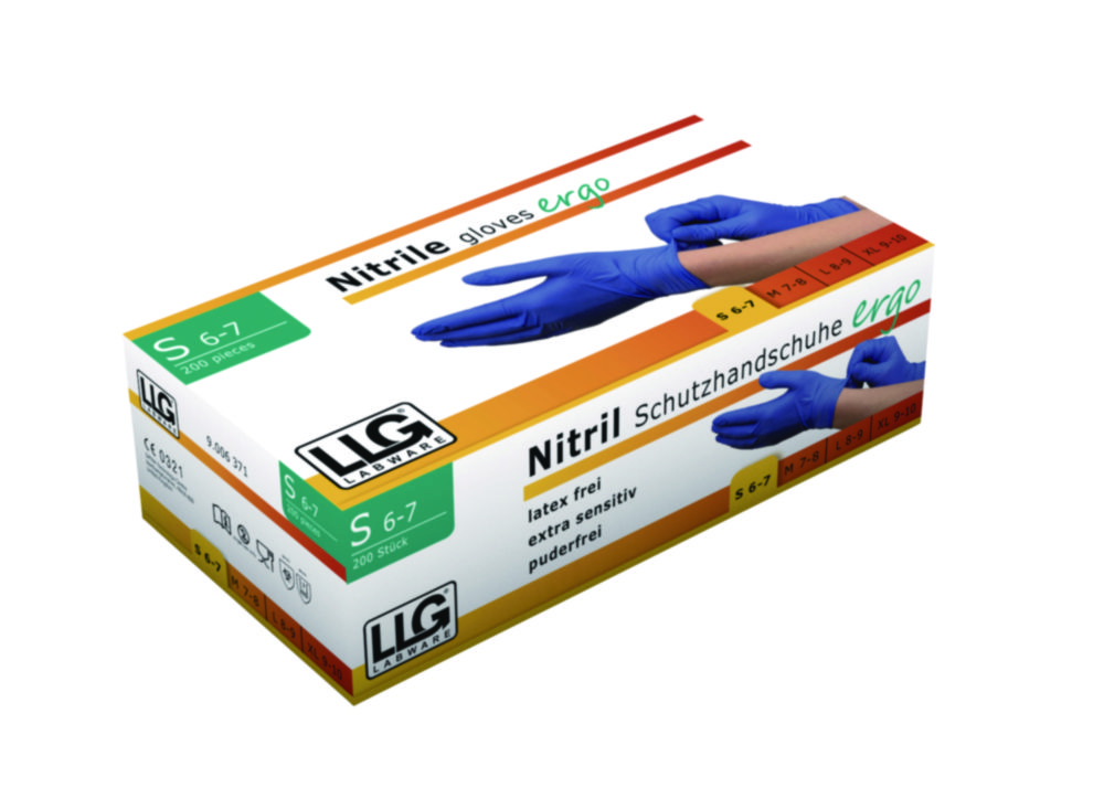 Rukavice LLG-Disposable Gloves <i>ergo</i>, nitrilové, bez prášku