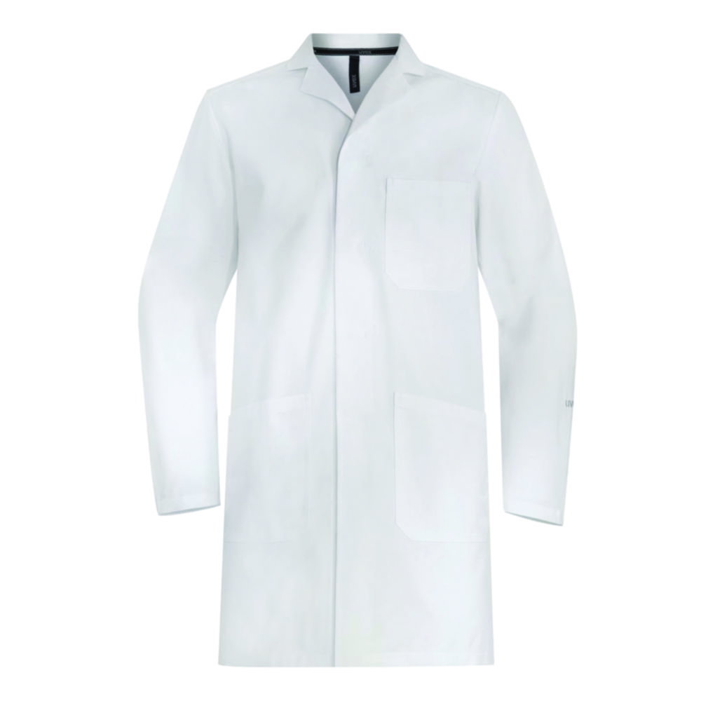 Pánsky laboratórny plášť, typ 7047, 100 % bavlna, čisto biely